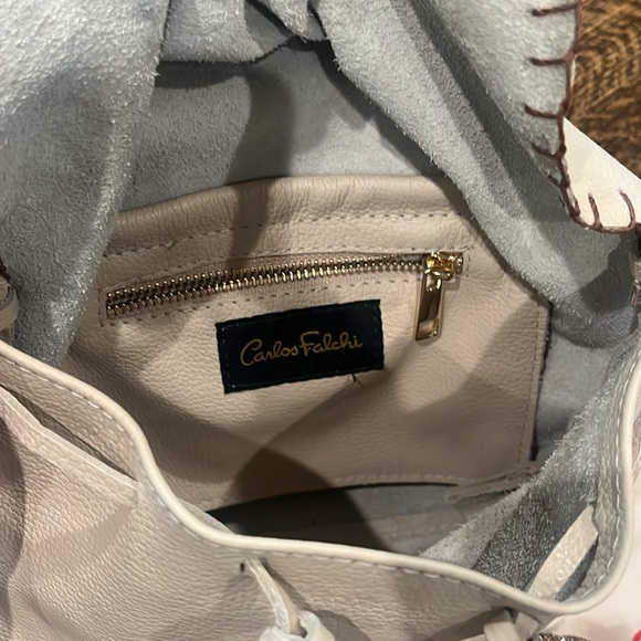 Carlos Falchi Tan Medium Butterfly Bag with Crystal Strap - Picture 9 of 14